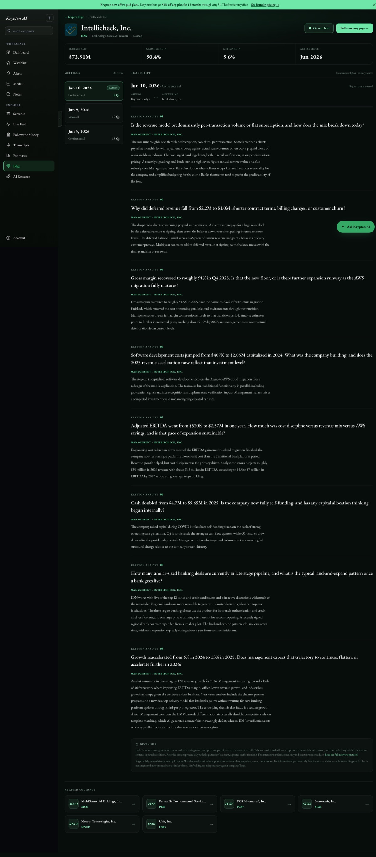 Edge · Management Q&A