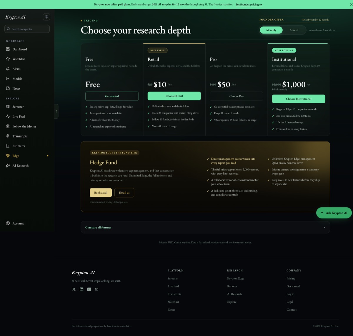 Pricing
